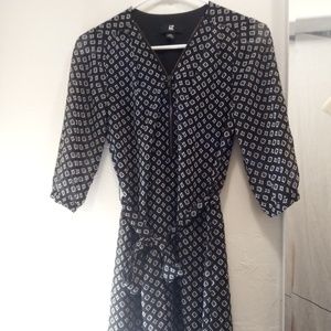 Black & White Patterned Dress